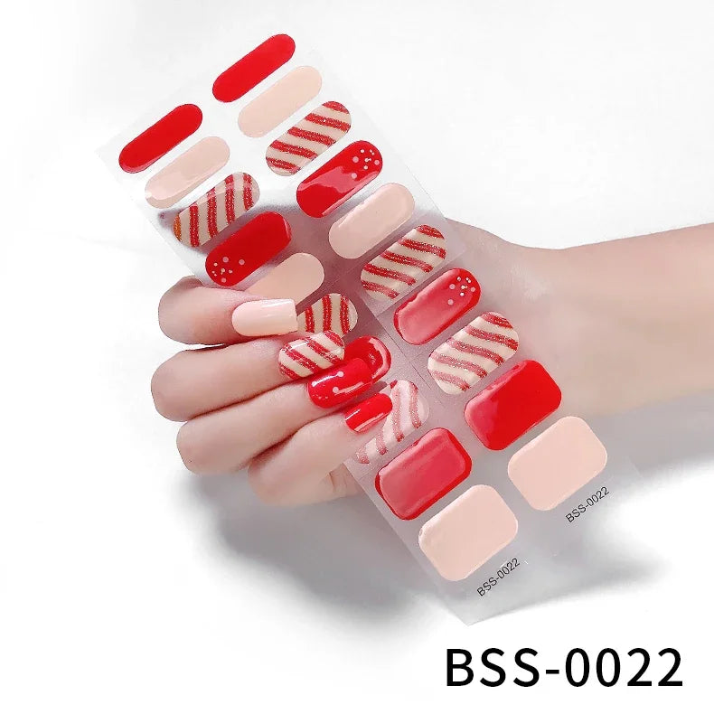 Geluxe Strips Christmas Decoration Nail Manicure Nail Sticker