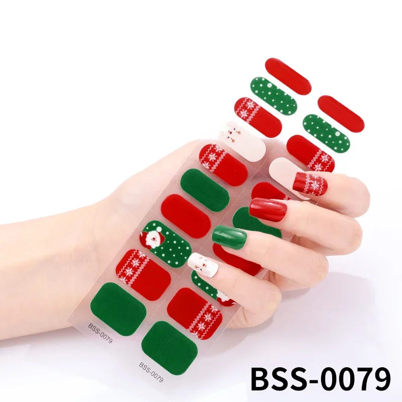 Geluxe Strips Christmas Decoration Nail Manicure Nail Sticker